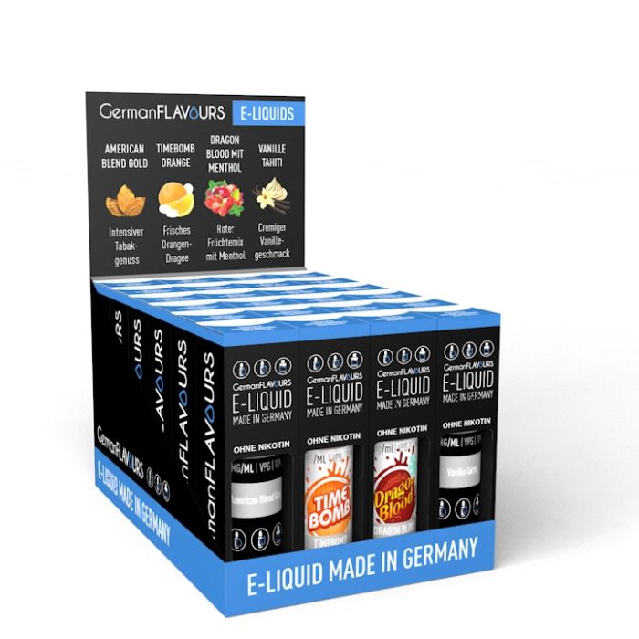 Kiosk Display mit 4 x 6 e-Liquids