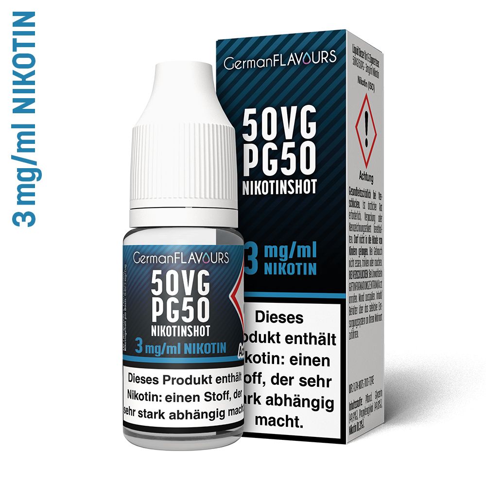 50/50 VPG Nikotinshot - 10ml - 3mg (STEUERWARE) - GermanFLAVOURS