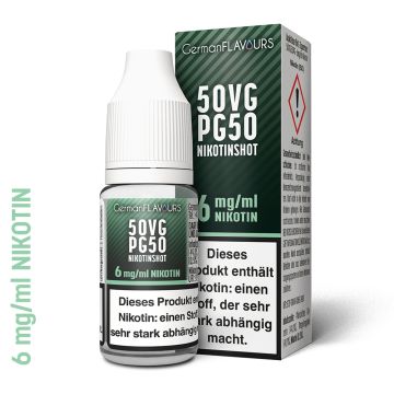 50/50 VPG - Nikotinshot - 10ml - 6mg