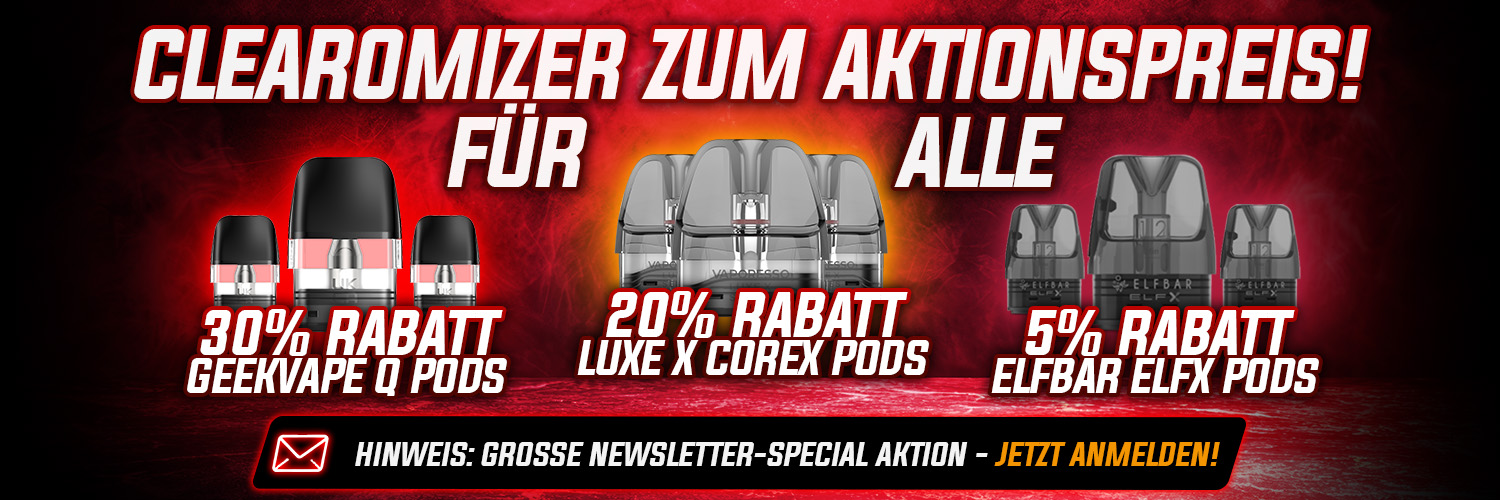 Rabattaktion bei Clearomizer