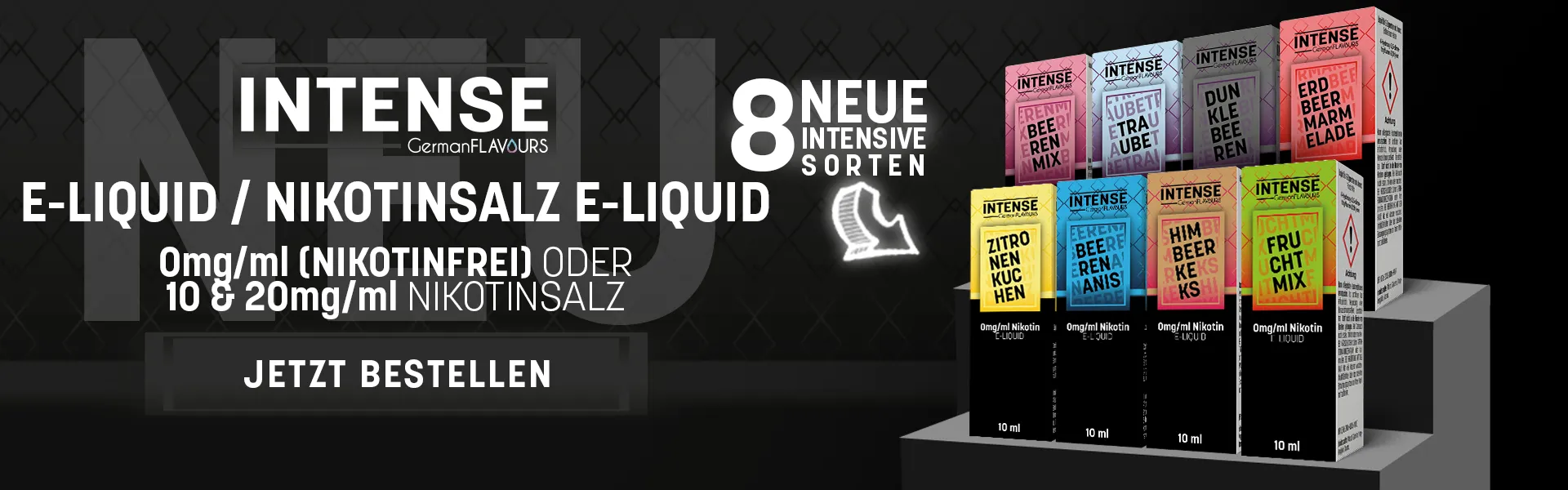 NEU - Intense - E-Liquids - Nikotinsalz E-Liquid - NEU